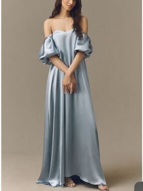 Caroline Constas Palmer Maxi Dress - Color Cloud Blue